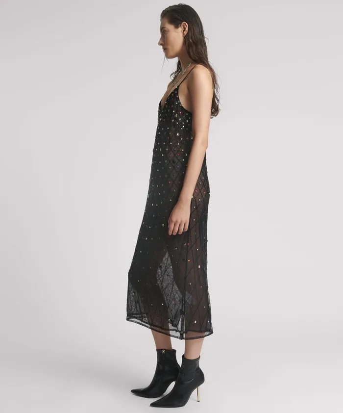 Women One Teaspoon Mini Dresses STELLAR JEWEL HAND BEADED SLIP DRESS Women One Teaspoon Mini Dresses STELLAR JEWEL HAND BEADED SLIP DRESS