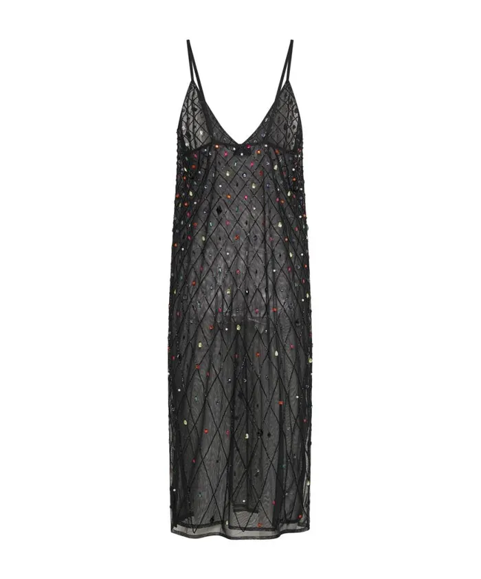 Women One Teaspoon Mini Dresses STELLAR JEWEL HAND BEADED SLIP DRESS Women One Teaspoon Mini Dresses STELLAR JEWEL HAND BEADED SLIP DRESS