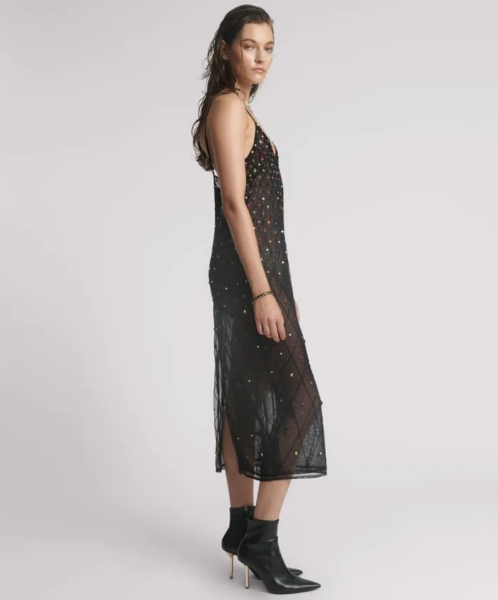 Women One Teaspoon Mini Dresses STELLAR JEWEL HAND BEADED SLIP DRESS Women One Teaspoon Mini Dresses STELLAR JEWEL HAND BEADED SLIP DRESS