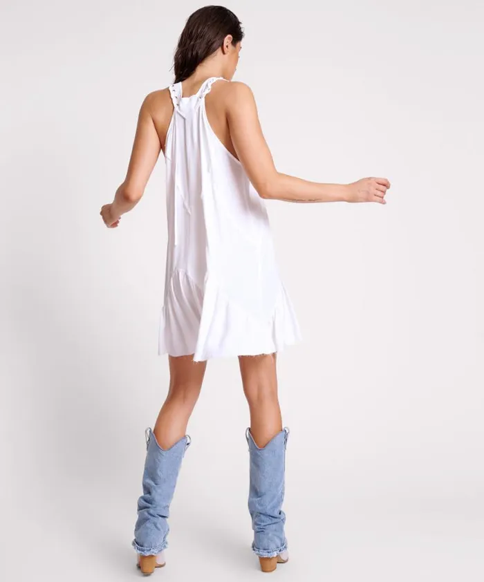 Women One Teaspoon Mini Dresses WHITE LACED CHARLESTON TIERED DRESS Women One Teaspoon Mini Dresses WHITE LACED CHARLESTON TIERED DRESS