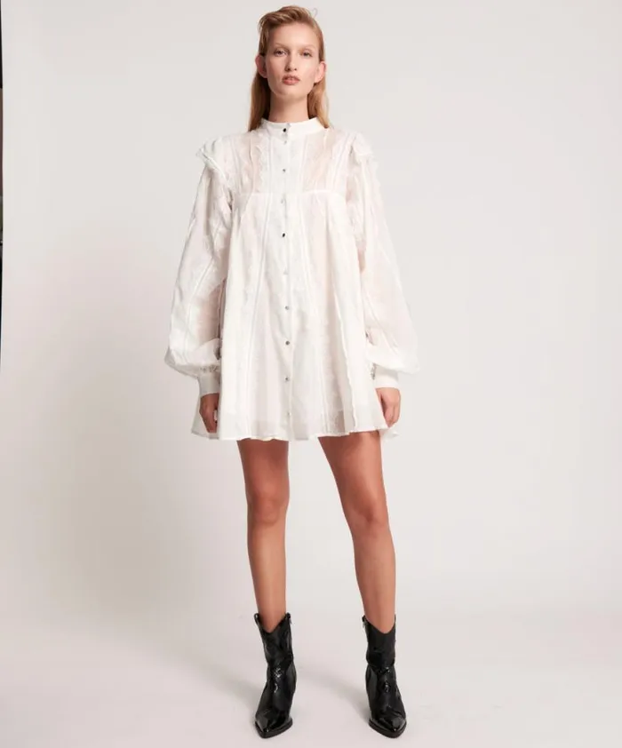 Women One Teaspoon Mini Dresses WHITE STALLION SPIRIT DRESS Women One Teaspoon Mini Dresses WHITE STALLION SPIRIT DRESS