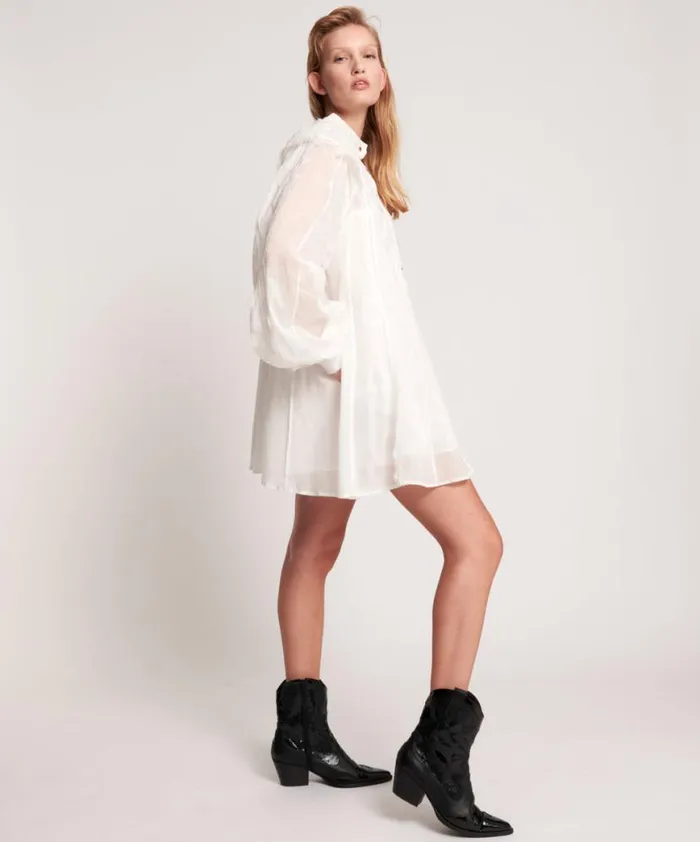 Women One Teaspoon Mini Dresses WHITE STALLION SPIRIT DRESS Women One Teaspoon Mini Dresses WHITE STALLION SPIRIT DRESS