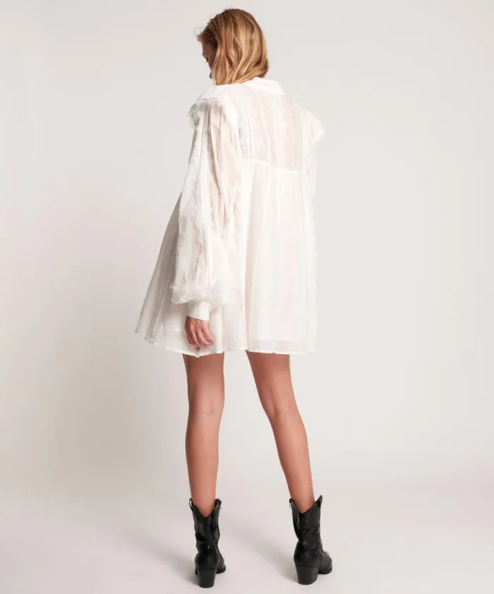 Women One Teaspoon Mini Dresses WHITE STALLION SPIRIT DRESS Women One Teaspoon Mini Dresses WHITE STALLION SPIRIT DRESS