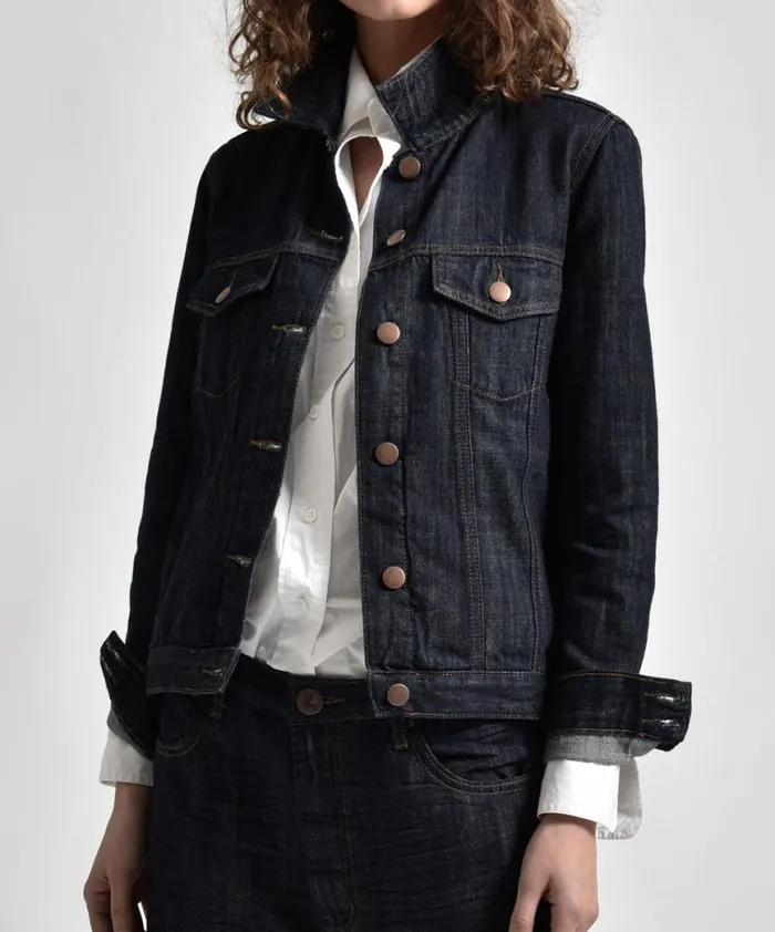 Women One Teaspoon Organic Tees ORGANIC RAW BANDIT TRUCKET JACKET BLUE Women One Teaspoon Organic Tees ORGANIC RAW BANDIT TRUCKET JACKET BLUE