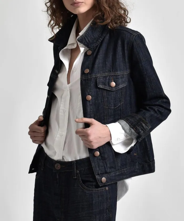 Women One Teaspoon Organic Tees ORGANIC RAW BANDIT TRUCKET JACKET BLUE Women One Teaspoon Organic Tees ORGANIC RAW BANDIT TRUCKET JACKET BLUE