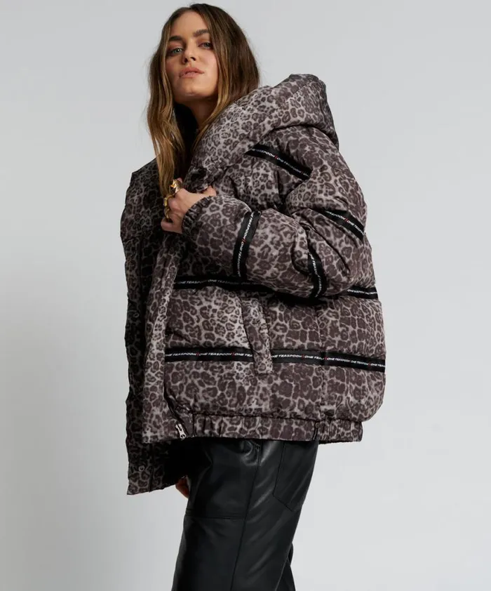 Women One Teaspoon Puffa Jackets ADDICTED ANIMAL PUFFA JACKET Women One Teaspoon Puffa Jackets ADDICTED ANIMAL PUFFA JACKET