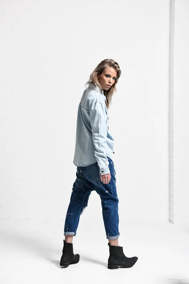 Women One Teaspoon Shirts ATLANTIC LIBERTY SHIRT Women One Teaspoon Shirts ATLANTIC LIBERTY SHIRT