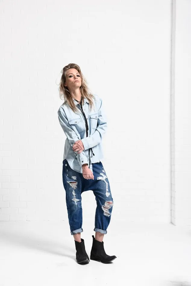 Women One Teaspoon Shirts ATLANTIC LIBERTY SHIRT Women One Teaspoon Shirts ATLANTIC LIBERTY SHIRT