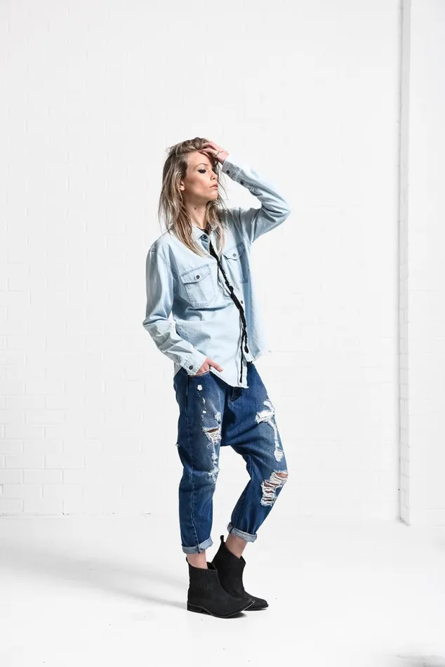 Women One Teaspoon Shirts ATLANTIC LIBERTY SHIRT Women One Teaspoon Shirts ATLANTIC LIBERTY SHIRT
