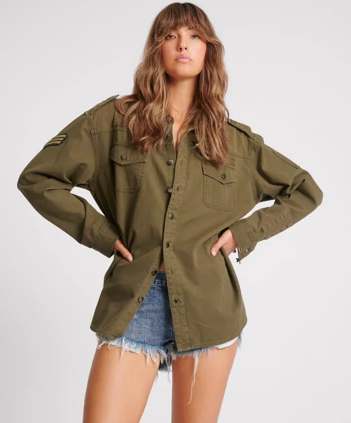 Women One Teaspoon Shirts AVIATOR EAGLE COTTON SHIRT
