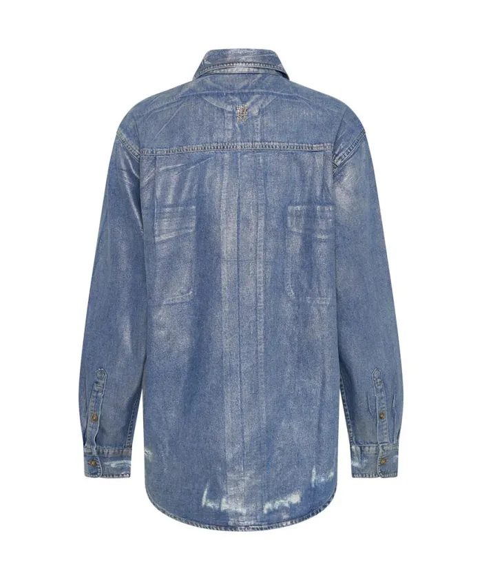 Women One Teaspoon Shirts BLUE FUTURE EVERYDAY DENIM SHIRT Women One Teaspoon Shirts BLUE FUTURE EVERYDAY DENIM SHIRT