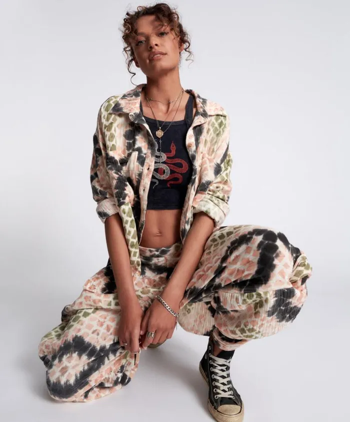 Women One Teaspoon Shirts BOA LONGLINE SHIRT