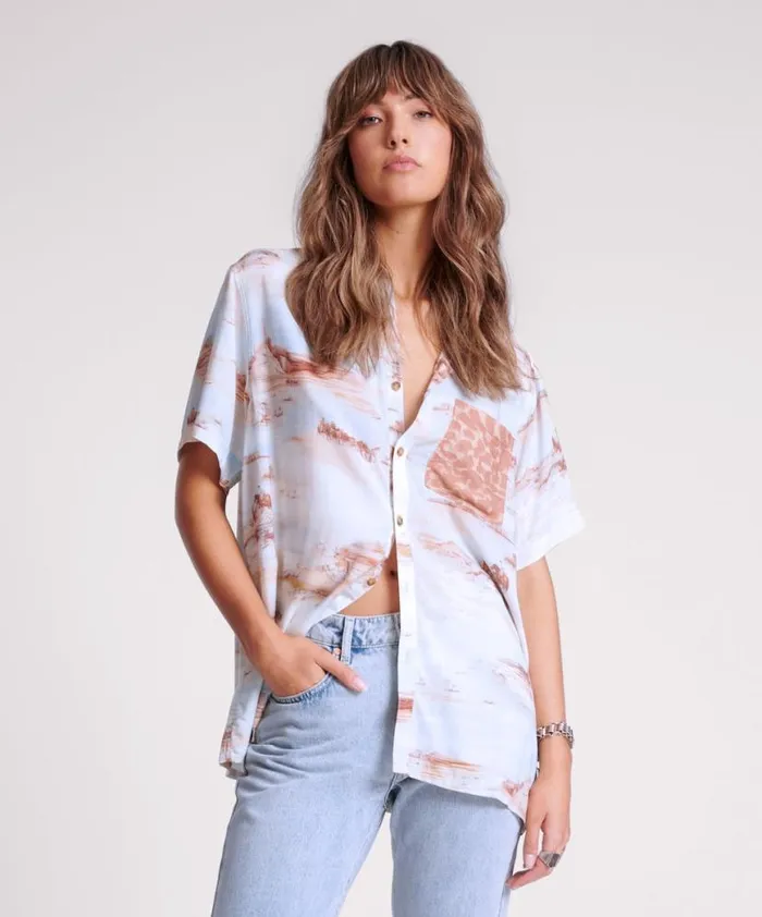Women One Teaspoon Shirts COWBOY DESERT RANCH SHIRT