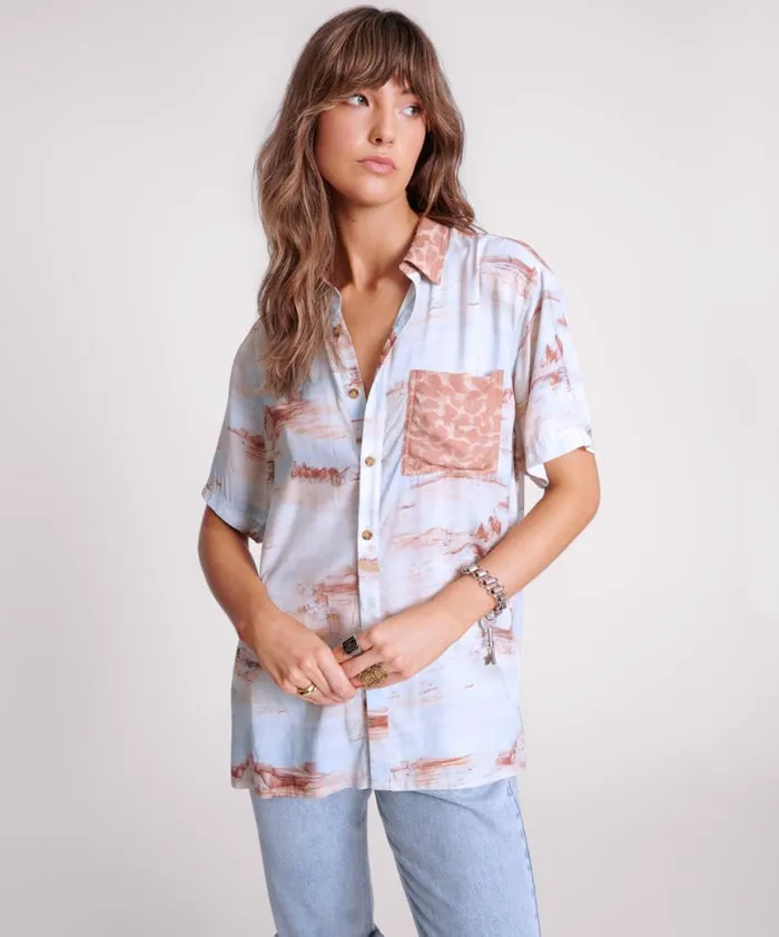 Women One Teaspoon Shirts COWBOY DESERT RANCH SHIRT Women One Teaspoon Shirts COWBOY DESERT RANCH SHIRT