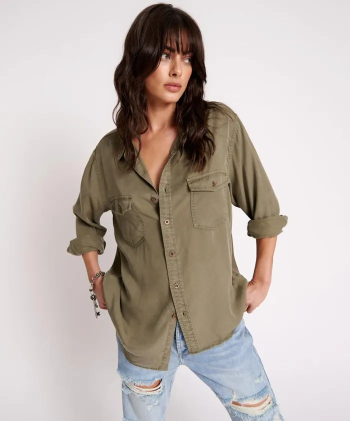 Women One Teaspoon Shirts CUT OFF ORIGINAL LIBERTY SHIRT