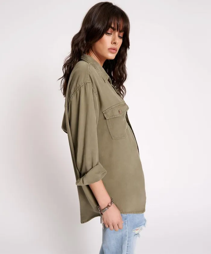 Women One Teaspoon Shirts CUT OFF ORIGINAL LIBERTY SHIRT Women One Teaspoon Shirts CUT OFF ORIGINAL LIBERTY SHIRT