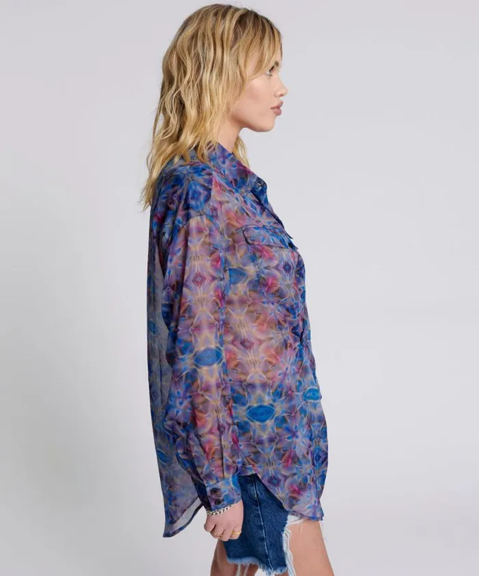 Women One Teaspoon Shirts CYMATIC REFLECTIONS UTILITY SHIRT Women One Teaspoon Shirts CYMATIC REFLECTIONS UTILITY SHIRT