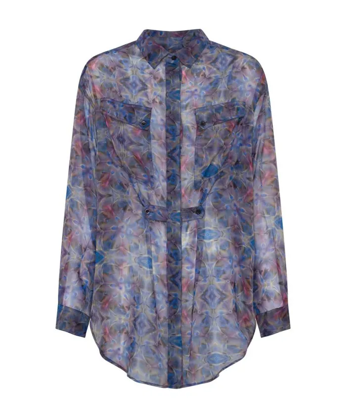 Women One Teaspoon Shirts CYMATIC REFLECTIONS UTILITY SHIRT Women One Teaspoon Shirts CYMATIC REFLECTIONS UTILITY SHIRT