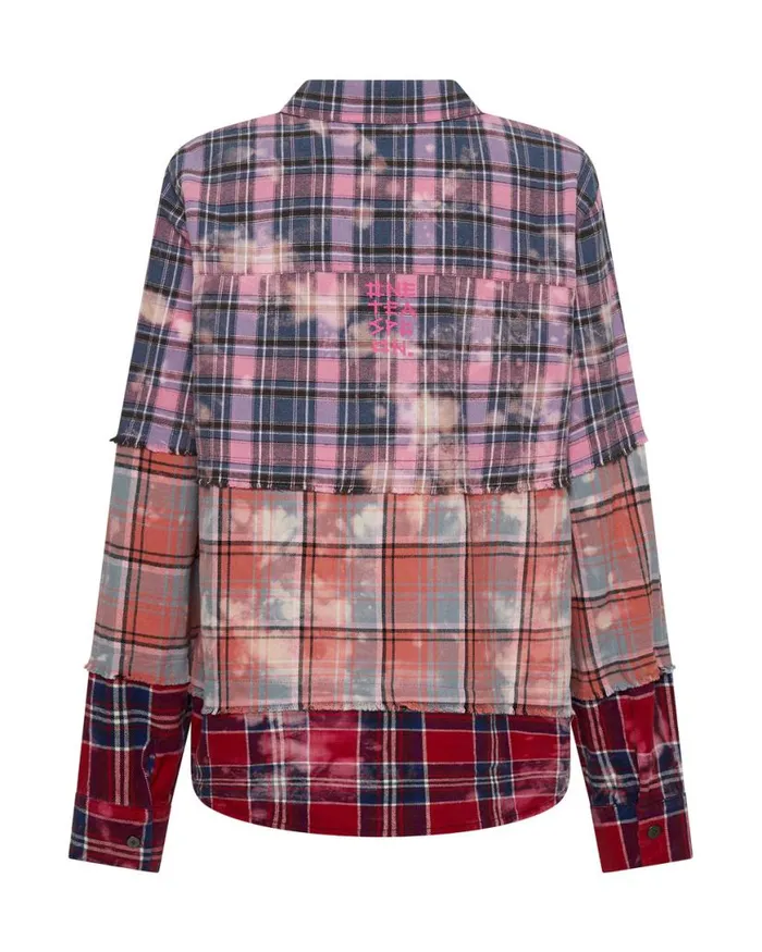Women One Teaspoon Shirts DISTRESSED MIXED FLANNEL SHIRT Women One Teaspoon Shirts DISTRESSED MIXED FLANNEL SHIRT