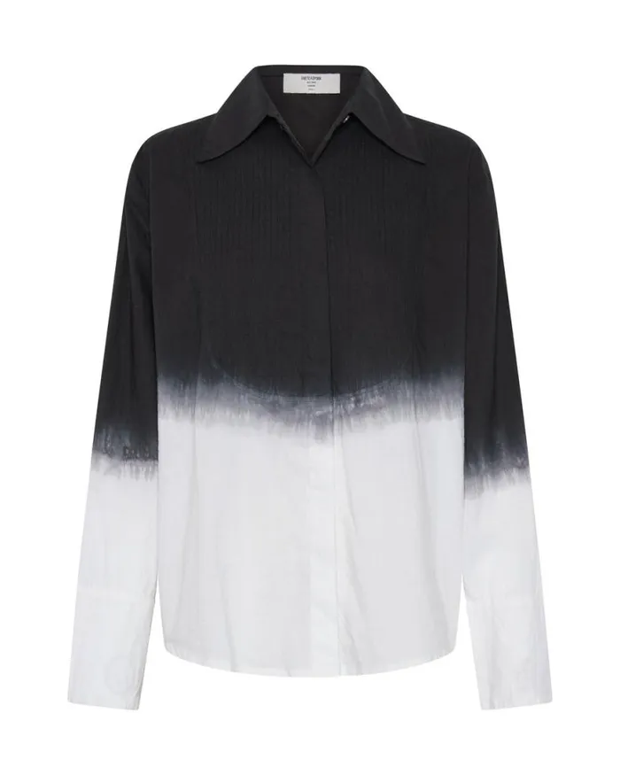 Women One Teaspoon Shirts FADE OUT TUXEDO SHIRT Women One Teaspoon Shirts FADE OUT TUXEDO SHIRT