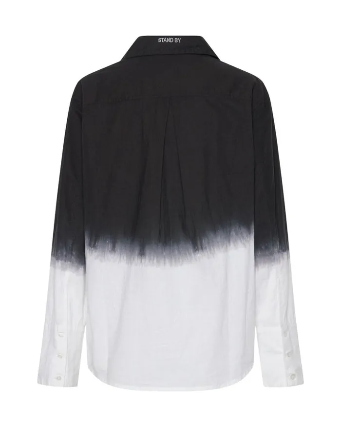 Women One Teaspoon Shirts FADE OUT TUXEDO SHIRT Women One Teaspoon Shirts FADE OUT TUXEDO SHIRT