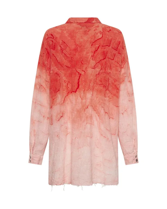 Women One Teaspoon Shirts HAND PAINTED SUNSET MUSLIN LONGLINE SHIRT Women One Teaspoon Shirts HAND PAINTED SUNSET MUSLIN LONGLINE SHIRT
