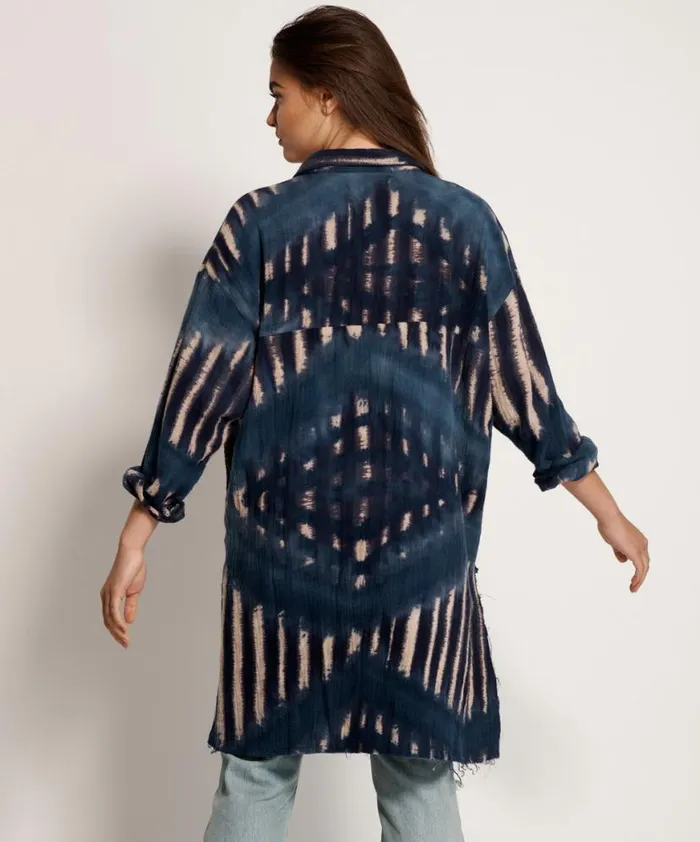 Women One Teaspoon Shirts HAND TIE DYE SANTORINI SHIRT Women One Teaspoon Shirts HAND TIE DYE SANTORINI SHIRT