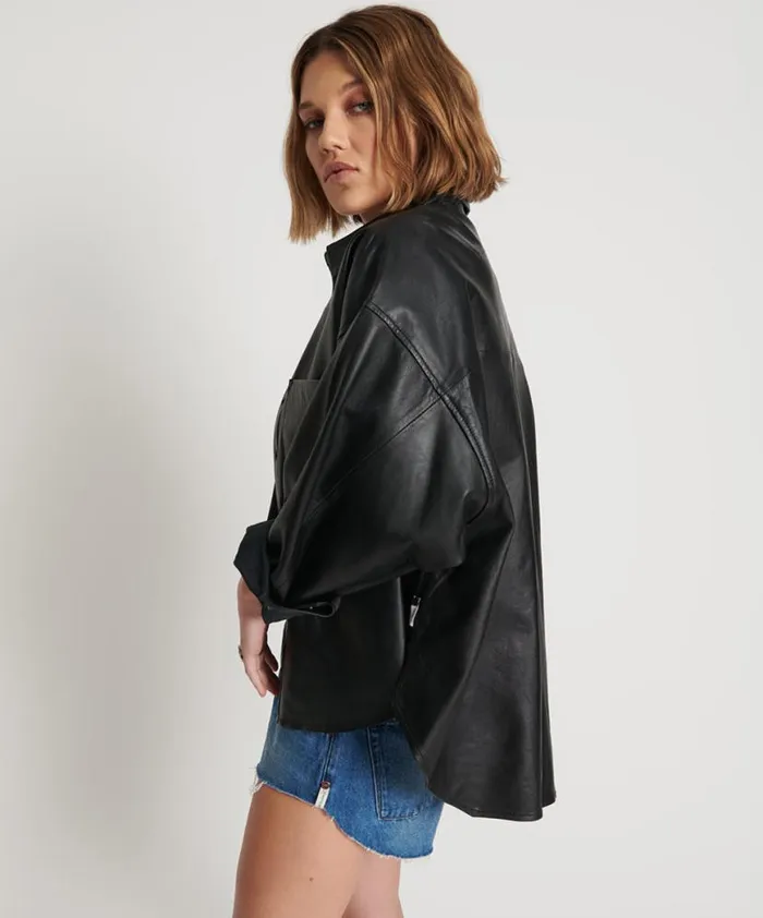 Women One Teaspoon Shirts LAST KISS LEATHER DARIA SHACKET Women One Teaspoon Shirts LAST KISS LEATHER DARIA SHACKET