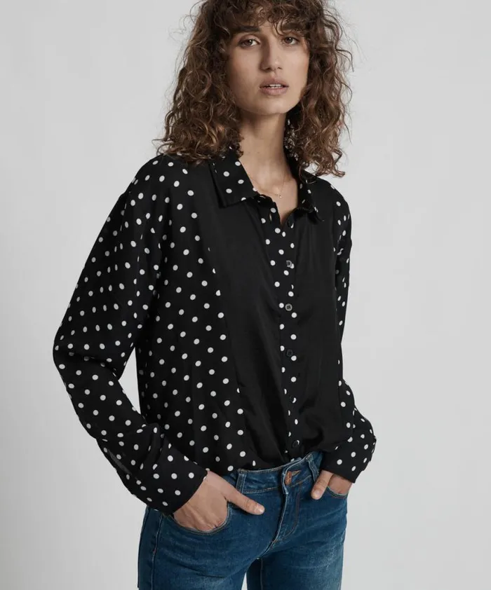 Women One Teaspoon Shirts LEXINGTON TUXEDO SHIRT Women One Teaspoon Shirts LEXINGTON TUXEDO SHIRT