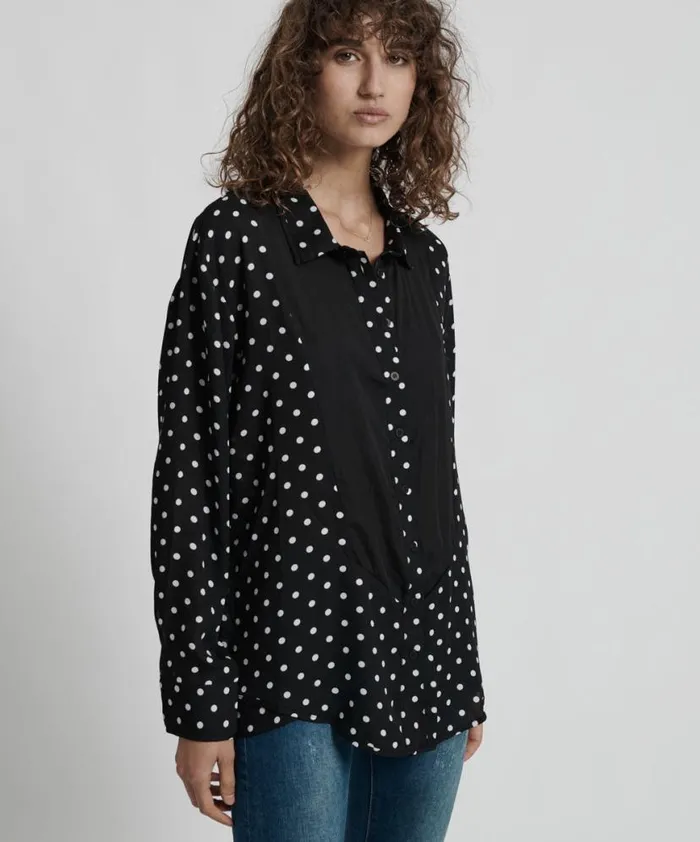 Women One Teaspoon Shirts LEXINGTON TUXEDO SHIRT Women One Teaspoon Shirts LEXINGTON TUXEDO SHIRT