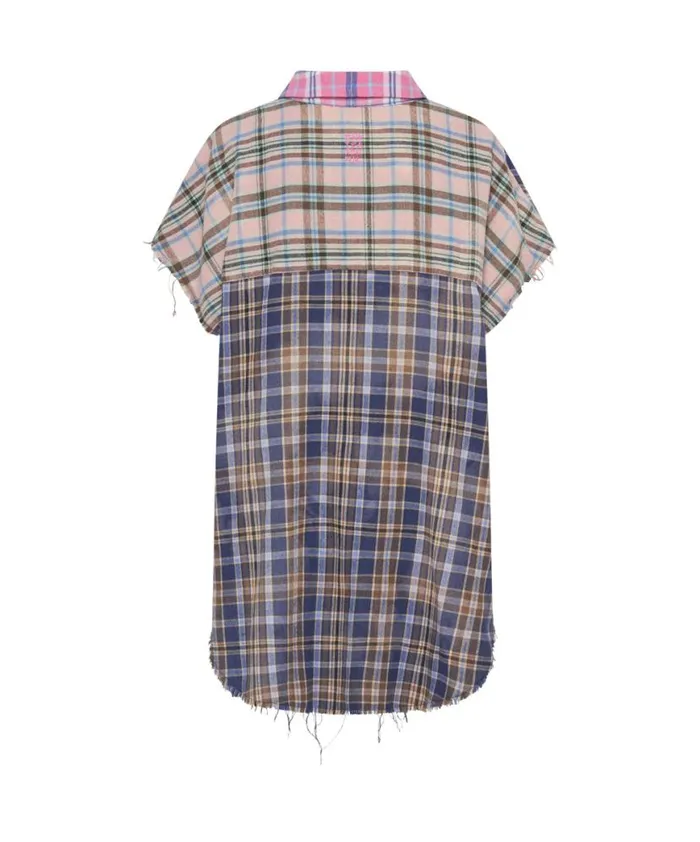 Women One Teaspoon Shirts MIXED FLANNEL CUT OFF DARIA SHIRT Women One Teaspoon Shirts MIXED FLANNEL CUT OFF DARIA SHIRT