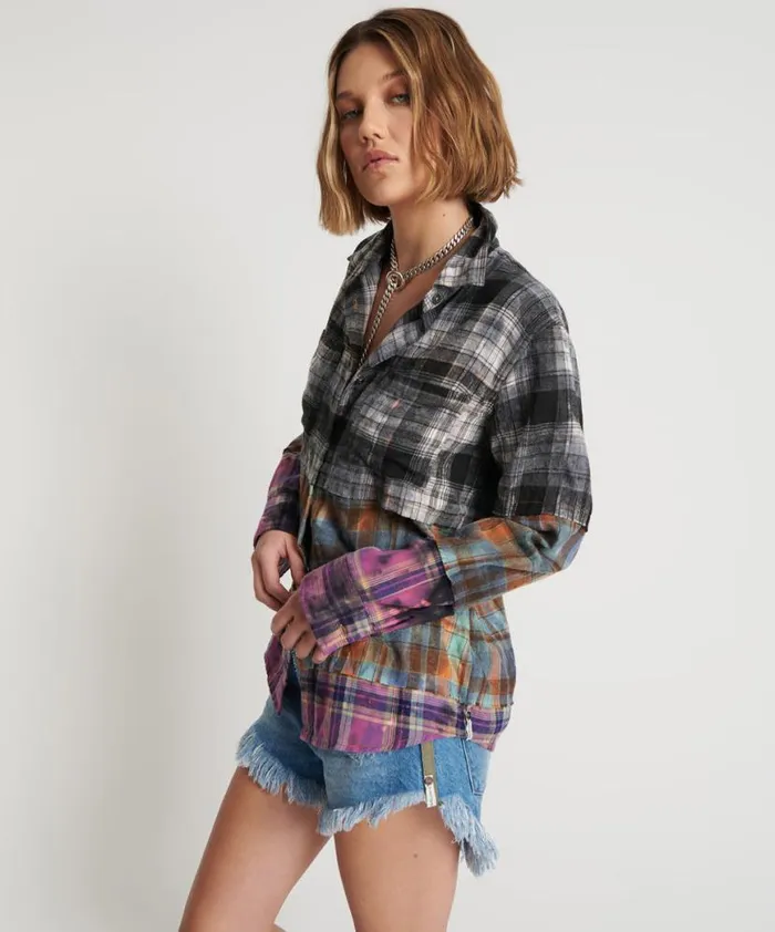 Women One Teaspoon Shirts MIXED FLANNEL SHIRT Women One Teaspoon Shirts MIXED FLANNEL SHIRT