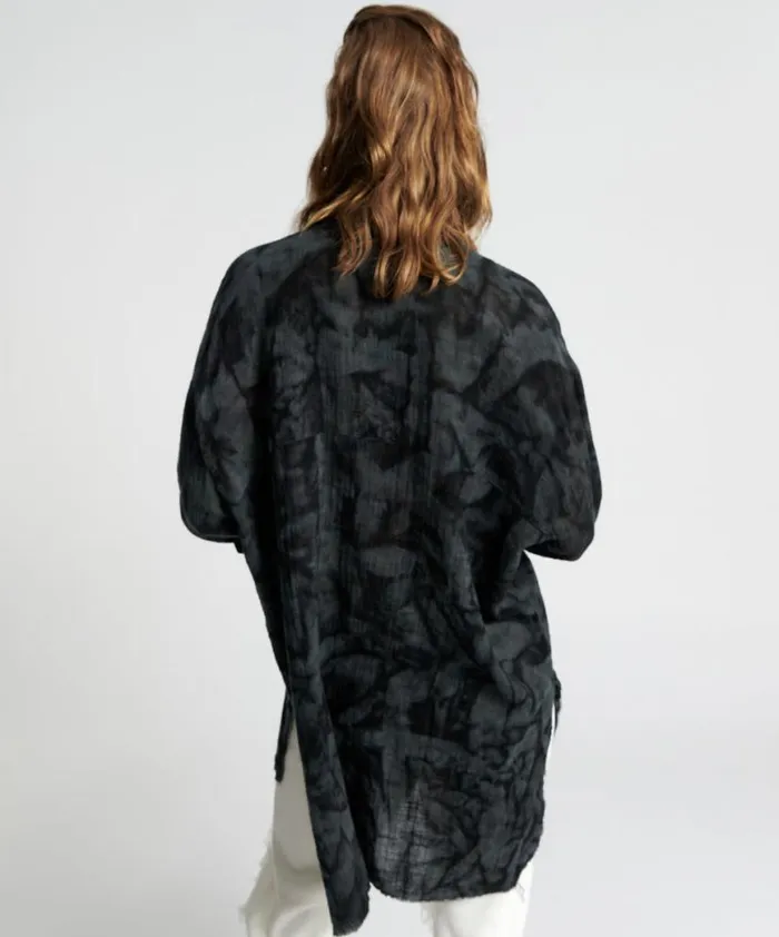 Women One Teaspoon Shirts RESONANCE MUSLIN LONGLINE SHIRT Women One Teaspoon Shirts RESONANCE MUSLIN LONGLINE SHIRT