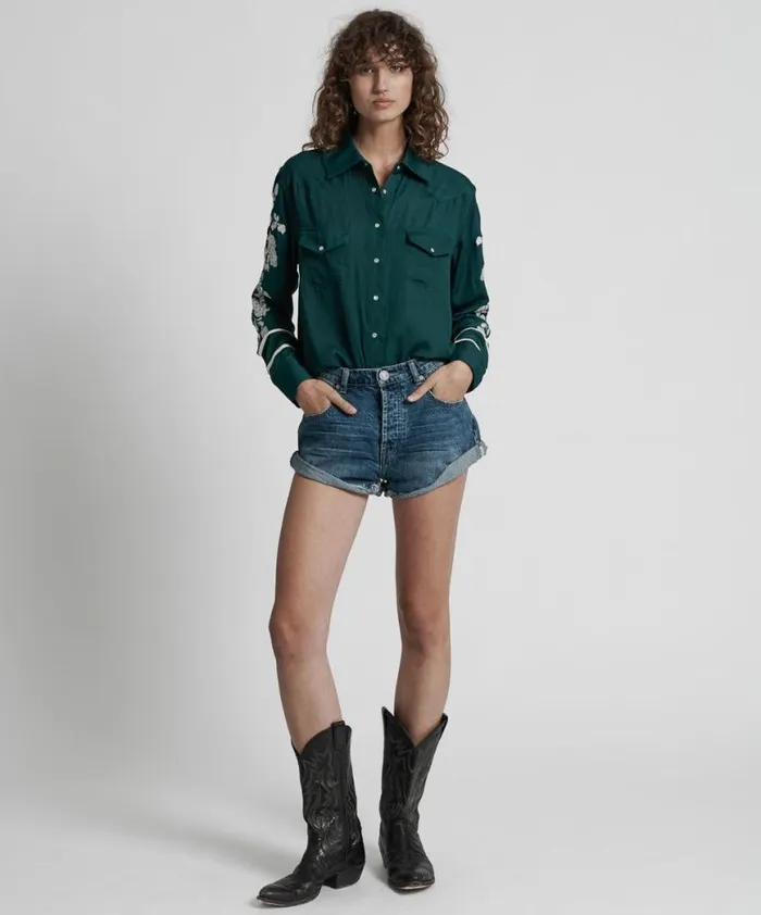 Women One Teaspoon Shirts SAN CERENA SHIRT 0 Women One Teaspoon Shirts SAN CERENA SHIRT 0