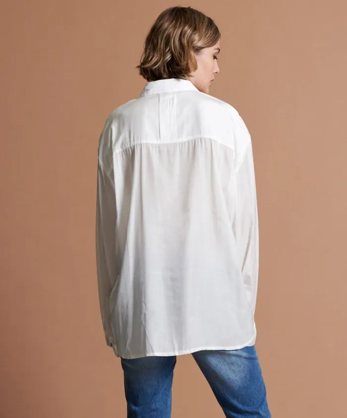 Women One Teaspoon Shirts SHEER TUX MAN SHIRT