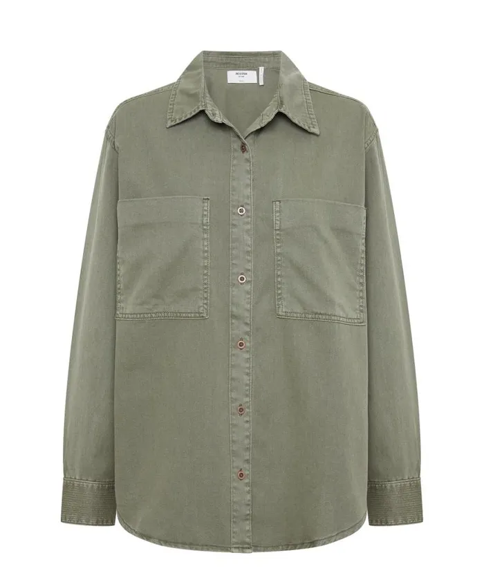 Women One Teaspoon Shirts SUPER KHAKI SOHO SHIRT Women One Teaspoon Shirts SUPER KHAKI SOHO SHIRT