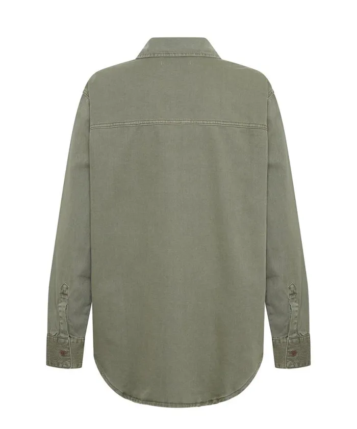 Women One Teaspoon Shirts SUPER KHAKI SOHO SHIRT Women One Teaspoon Shirts SUPER KHAKI SOHO SHIRT