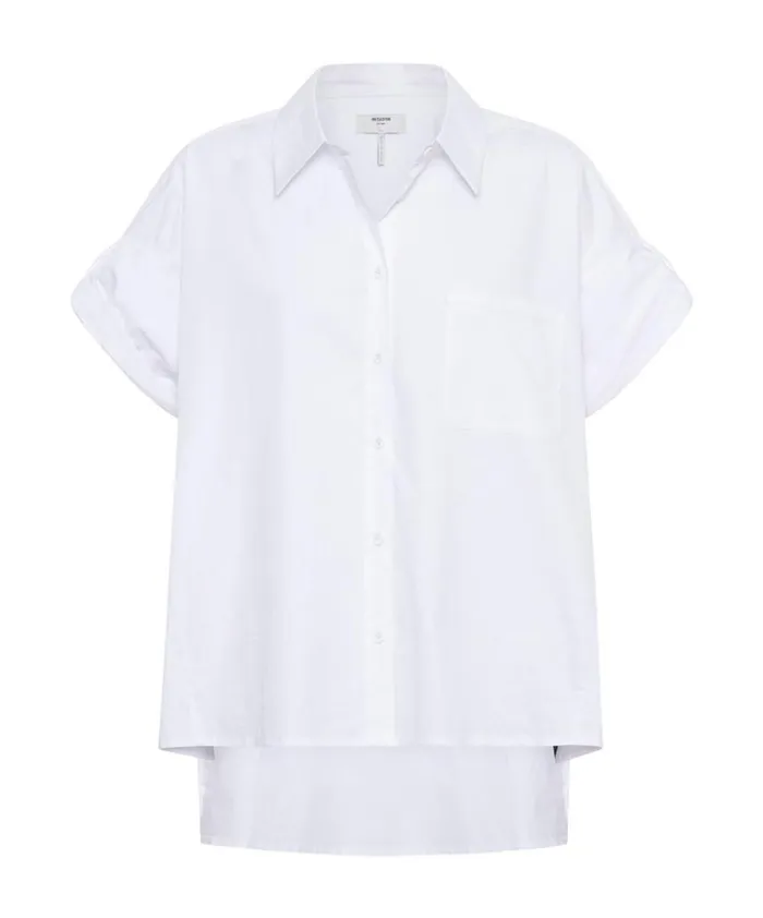 Women One Teaspoon Shirts WHITE KINGS ROAD COTTON SHIRT Women One Teaspoon Shirts WHITE KINGS ROAD COTTON SHIRT
