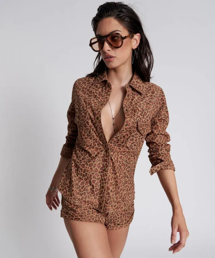 Women One Teaspoon Shirts WILD THING SUEDE SHACKET