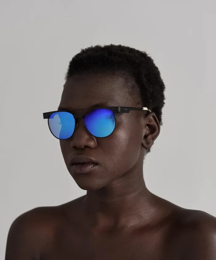 Women One Teaspoon Sunglasses CAPTAIN CASH SUNGLASSES BLACK