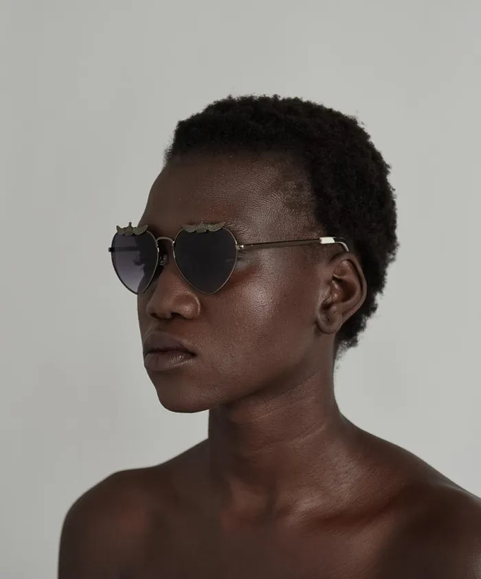 Women One Teaspoon Sunglasses ROYAL FLYER SUNGLASSES GOLD