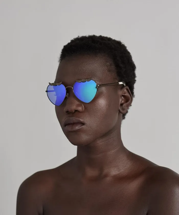 Women One Teaspoon Sunglasses ROYAL FLYER SUNGLASSES KHAKI