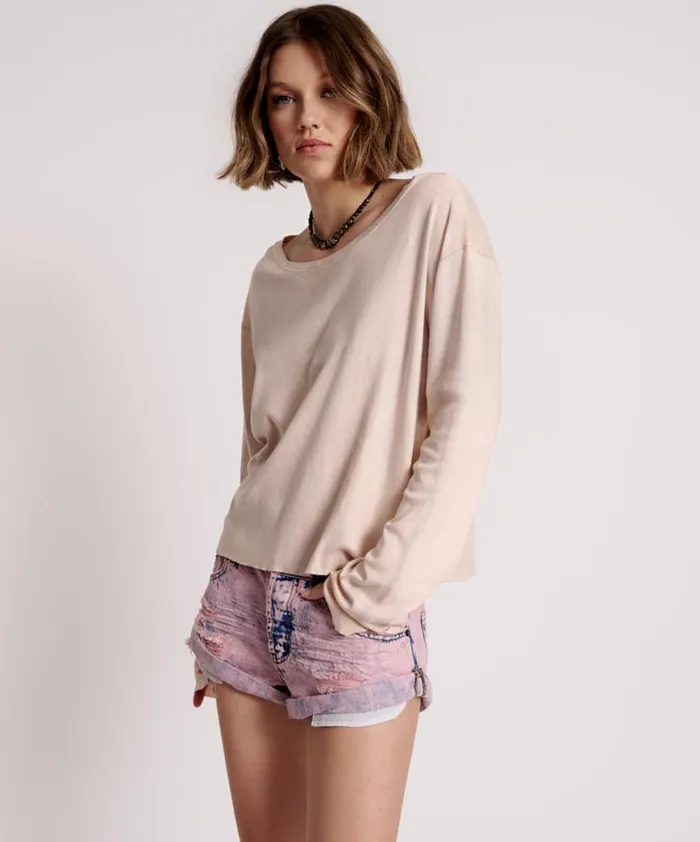 Women One Teaspoon Tees and Tanks AXEL BOYFRIEND LONG SLEEVE TEE Women One Teaspoon Tees and Tanks AXEL BOYFRIEND LONG SLEEVE TEE