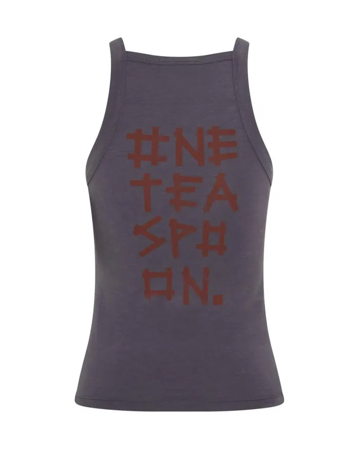 Women One Teaspoon Tees and Tanks BAMBOO LOGO LONGLINE RALLY TANK Women One Teaspoon Tees and Tanks BAMBOO LOGO LONGLINE RALLY TANK