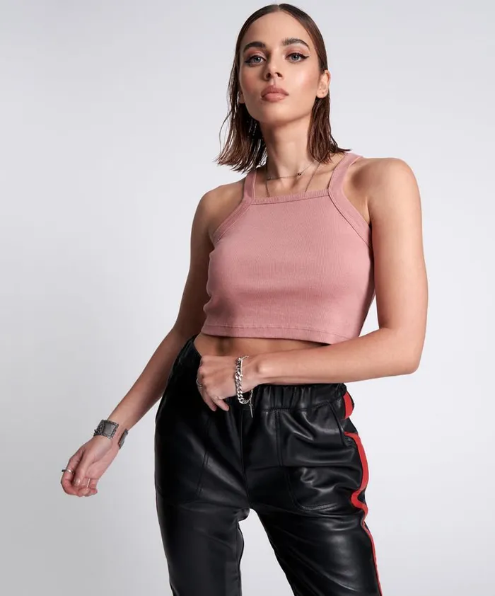 Women One Teaspoon Tees and Tanks BAMBOO LOGO RALLY TANK
