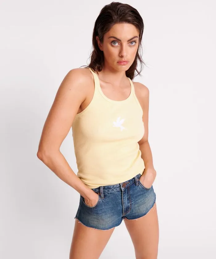 Women One Teaspoon Tees and Tanks BANANA ONE TEASPOON RIB SINGLET