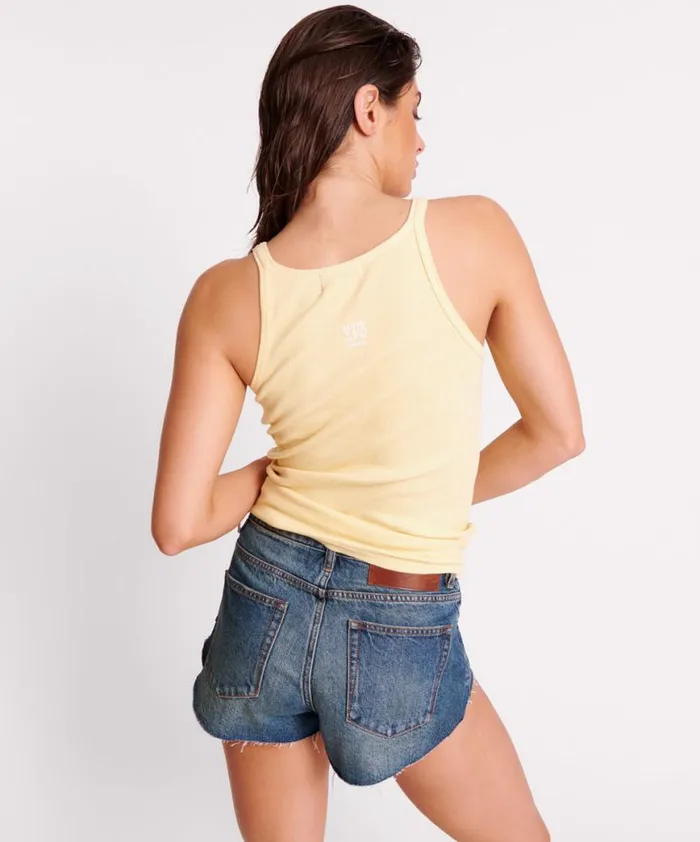 Women One Teaspoon Tees and Tanks BANANA ONE TEASPOON RIB SINGLET Women One Teaspoon Tees and Tanks BANANA ONE TEASPOON RIB SINGLET