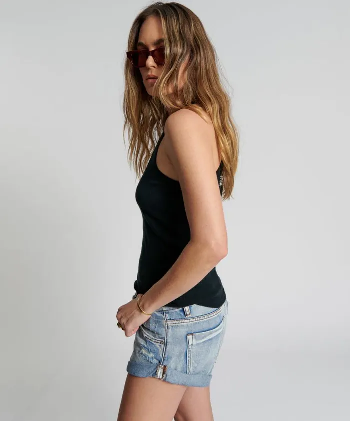Women One Teaspoon Tees and Tanks BLACK ONE TEASPOON BASIC SINGLET Women One Teaspoon Tees and Tanks BLACK ONE TEASPOON BASIC SINGLET