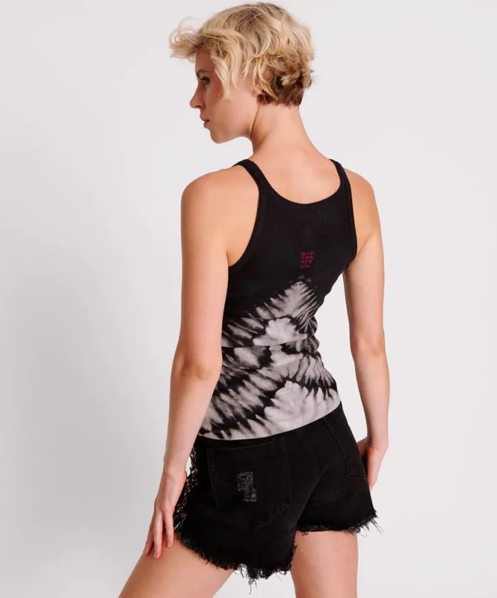 Women One Teaspoon Tees and Tanks BLACK XRAY ONE TEASPOON RIB SINGLET Women One Teaspoon Tees and Tanks BLACK XRAY ONE TEASPOON RIB SINGLET