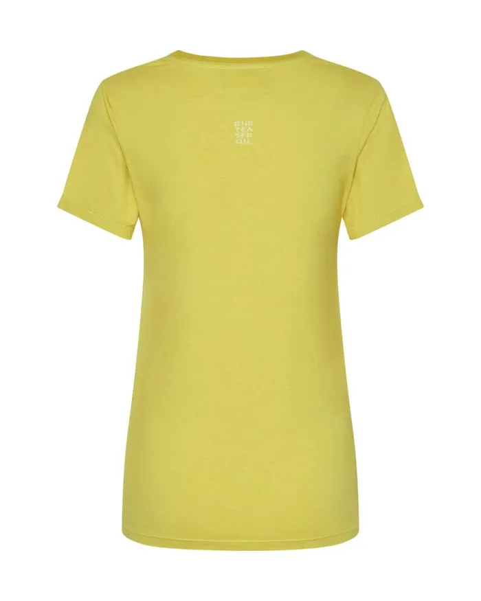 Women One Teaspoon Tees and Tanks BLAZING YELLOW LOGO FITTED TEE Women One Teaspoon Tees and Tanks BLAZING YELLOW LOGO FITTED TEE
